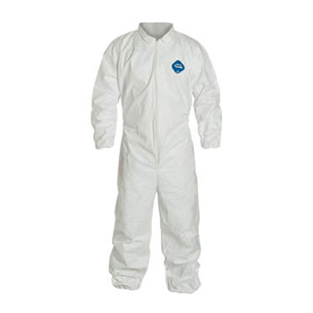 TYVEK Coverall, Zipper front, Elastic wrist and ankles, 25 ct