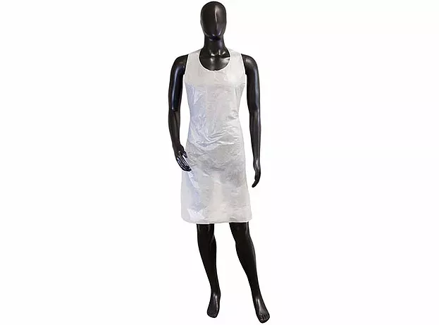 Polyethylene Aprons, .02 mil, individually wrapped, 28 x 46" (image for) Polyethylene Aprons, .02 mil, individually wrapped, 28 x 46"
