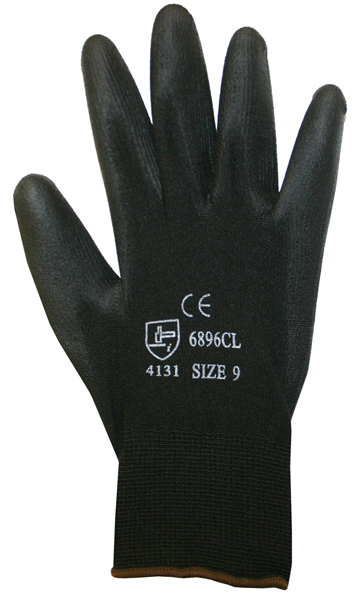 (image for) 13 ga Black Nylon/Black PU coating, 12 dz