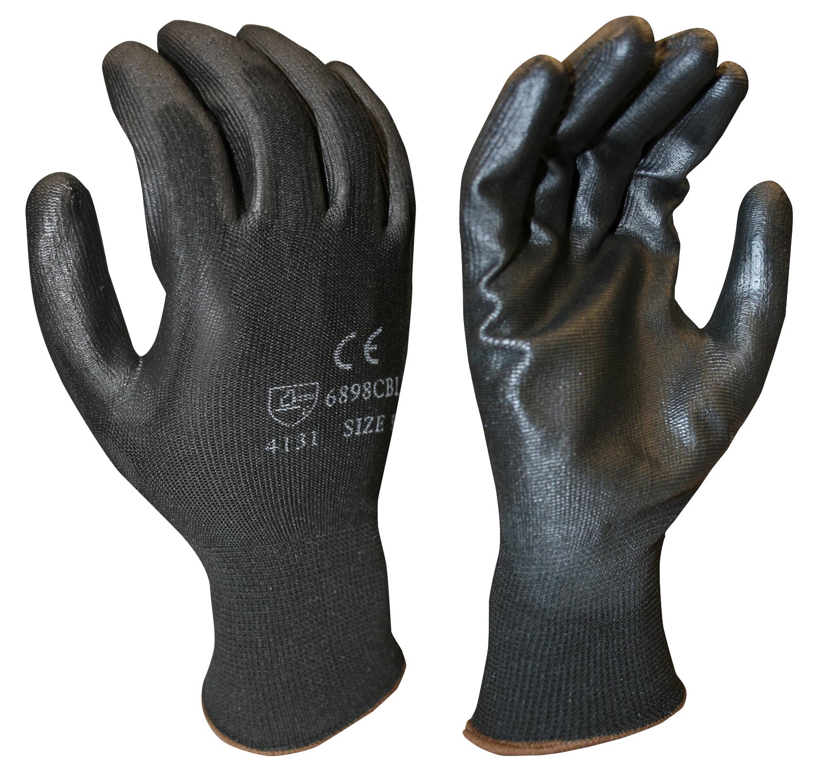 13 ga Black Polyester/Black PU coating, 12 dz (image for) 13 ga Black Polyester/Black PU coating, 12 dz