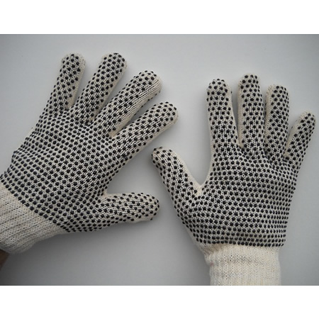 Cotton Knit Glove with PVC Dots 2 sides. 20 dozen. (image for) Cotton Knit Glove with PVC Dots 2 sides. 20 dozen.