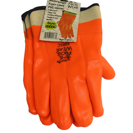 PremiumOrange PVC, Foam Lined, Safety Cuff. 6 dozen. (image for) PremiumOrange PVC, Foam Lined, Safety Cuff. 6 dozen.