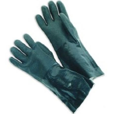 Double Dipped Green PVC,knit wrist, 12" 14" Rough Finish. 10 dz (image for) Double Dipped Green PVC,knit wrist, 12" 14" Rough Finish. 10 dz