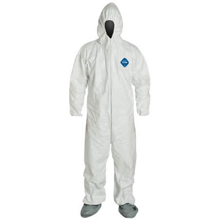 (image for) TYVEK TY122S Coverall, Zip front, Attached Hood & Boots, 25 ct.