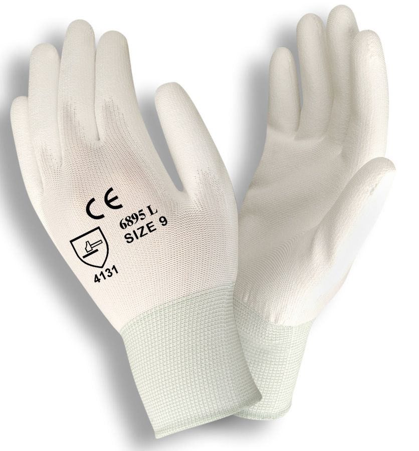 15 ga White Nylon/White PU coating, 12 dz Cor-Touch Lite