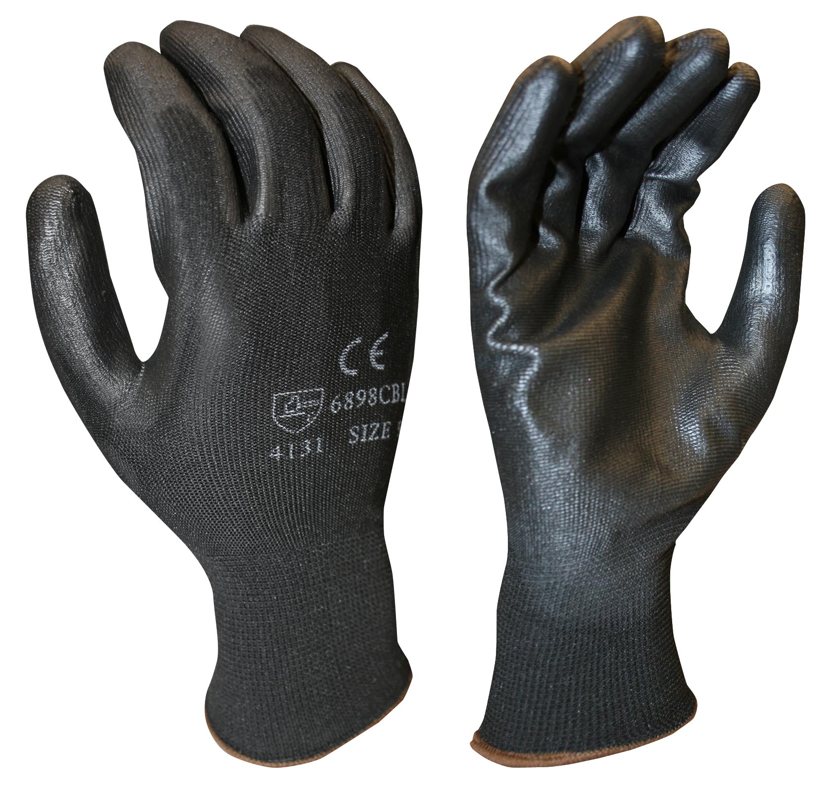 13 ga Black Polyester/Black PU coating, 12 dz