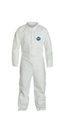 TYVEK120S Coveralls, Zipper Front, open wrist and ankles. 25 ct