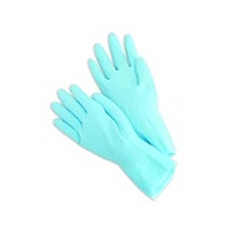 18 mil Blue Flock Lined Latex Glove. 12 dozen.