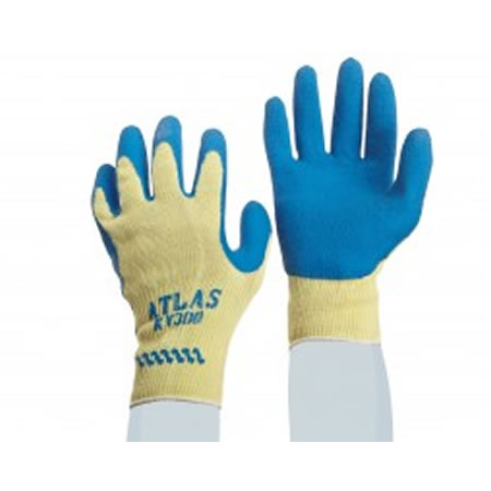 Atlas KV300 Blue latex over Kevlar Shell, 12 dozen