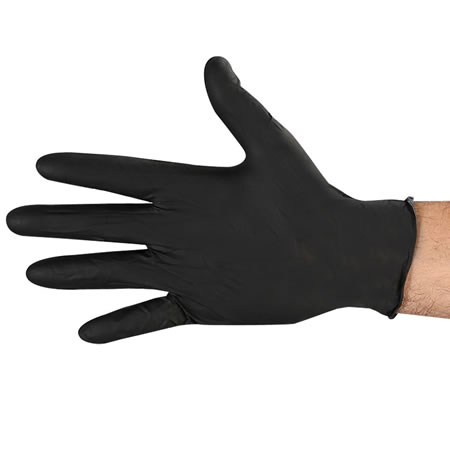 BLACK Nitrile Exam Glove, 5 Mil., 10 dispenser/case