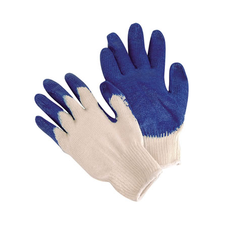 Cotton Knit Glove with Full Rubber/latexPalm Coating. 20 dozen.