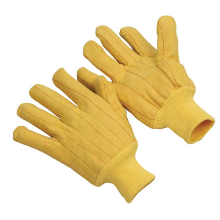 Gold Chore Glove, Knit Wrist, 18 oz. 12 dozen.